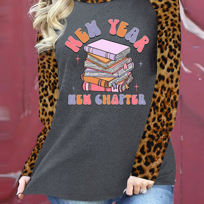 New Year, New Chapter: Women's Casual Long Sleeve Top with Print Design