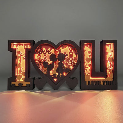 I Love U Wooden Art Night Light: The Perfect Valentine's Day Gift for a Romantic Bedroom Decor