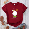 Cute and Quirky: Goose Letter Print Summer T-Shirt - The Perfect Short Sleeve Crew Neck Top for Women