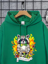 Raccoon Streetwear: Men's Cool Printed Hoodie for Winter-Fall Styling