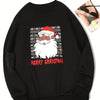 Cozy Comfort Plus: Women's Plus Size Christmas Print Long Sleeve Sweatshirt - Experience the Perfect Fit and Festive Style!