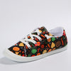 Festive Comfort: Women's Christmas Elements Print Canvas Shoes - Lightweight Sneakers for Casual Style