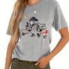 Spooktacular Clubhouse: Halloween Horror Print T-Shirt - Perfect for Spring & Summer!