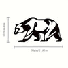 Wildlife Spirit: Metal Bear Wall Art for Office and Home Decor