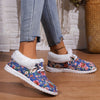 Women's Floral Print Plush Canvas Winter Snow Boots: Cozy, Stylish, and Warm!