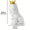 Exquisite White Lion King Statue: Majestic Home Decor Figurine for Man, Father, and Grandfather