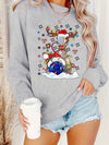 Festive Christmas Deer Print Pullover Sweatshirt: A Cute and Cozy Addition to Women's Winter Wardrobe