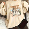 Ghostly Art Letter Print Plus Size Halloween Sweatshirt for Women - Spooky Casual Style!