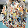 Cute and Cozy: Women's Plus Size Cartoon Puppy Print Sweatshirt - Perfect for Lounging in Style!