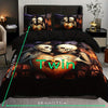 Dark Love Castle Skull Print Duvet Cover Set: Transform Your Bedroom with Gothic Fashion