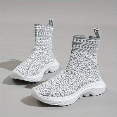 Comfortable and Trendy Women's High Top Sock Boots for Sporting Style