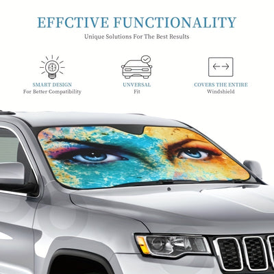 Purple LashGuard: Stylish and Effective Car Windshield Sunshade for Eye-Popping Protection