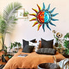 Sun's Radiant Glow: Creative Metal Wall Art Décor for an Enchanting Home Ambiance