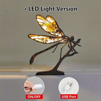 Dragonfly Dreamcatcher Wooden Art Night Light: Perfect Housewarming and Mother's Day Gift; a Beautiful Memorial Gift for Women and Kids