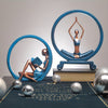 Meditation Yoga Pose Statue: Resin Figure for Home Decor and Inner Peace