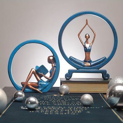 Meditation Yoga Pose Statue: Resin Figure for Home Decor and Inner Peace