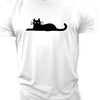 Whimsical and Stylish: Cartoon Cat Graphic Print T-Shirt for Men - Trendy Summer Fashion Essential for Casual Comfort