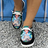 Step into Style and Comfort with Women's Cartoon Pattern Beauty Loafers: Slip-On, Comfy, Lightweight Canvas Shoes