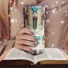 Indian Symbol Stainless Steel Tumbler: Stylish Insulated Travel Mug for Coffee, Tea, and More!