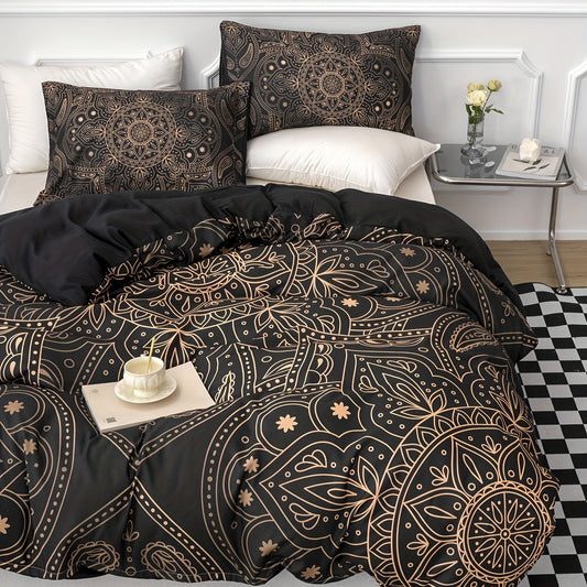 Bohemian Dreams: 3-Piece Duvet Cover Set for a Soft and Comfortable Bedroom - Includes 1 Duvet Cover and 2 Pillowcases (No Core)