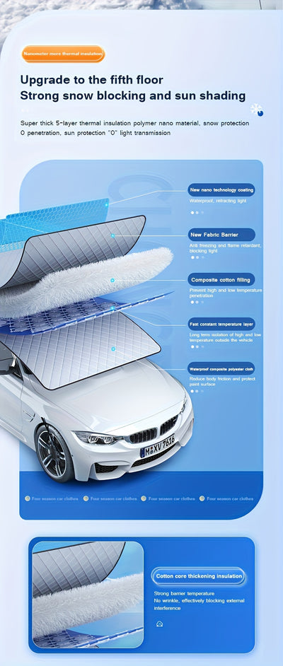 Ultimate Car Front Windshield Cover: Sunshade, Snow Blocking, and Heat Insulation – The Essential Car Sunscreen and Sunshade Curtain