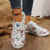 Women's Colorful Cartoon Print Lace-Up Comfy Lightweight Flat Shoes: A Versatile and Stylish Addition to Your Footwear Collection!