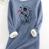 Halloween Ghost and Cat Print Pullover Sweatshirt: A Versatile and Stylish Addition to Your Women's Clothing Collection