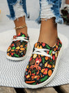 Stylish Women's Christmas Canvas Shoes: Festive and Comfy Lace-Up Sneakers for Outdoor Activities