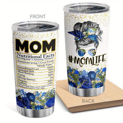 20oz Floral & Mom Life Tumbler - The Perfect Birthday Gift for Mom!