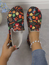 Festive Comfort: Women's Christmas Print Flat Shoes – Lightweight Slip-Ons for Casual Style