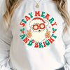 Festive Fun: Christmas Santa Claus Print Sweatshirt for Women - Stay Cozy and Stylish this Holiday Season!