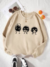 Cozy and Cute: Cartoon Character Print Pullover Sweatshirt for Fall/Winter Women's Fashion