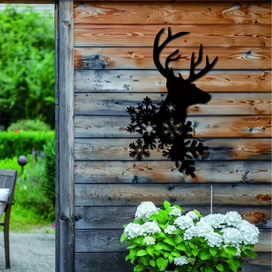 The Merry Christmas Metal Deer Wall Decor is the perfect addition to any festive home. Made with durable metal, this decorative piece features a majestic deer design that adds a touch of holiday cheer to any room. Hang it up and get ready to spread some Christmas magic.