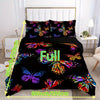 Colorful Butterfly Delight: 3-Piece Comfortable Duvet Cover Set for Vibrant Bedrooms and Guest Rooms