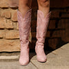 Stylish Women's Embroidered Cowboy Boots: Point Toe, Chunky Heel, Side Zipper - Perfect for Vacation and Mid-Calf Comfort!