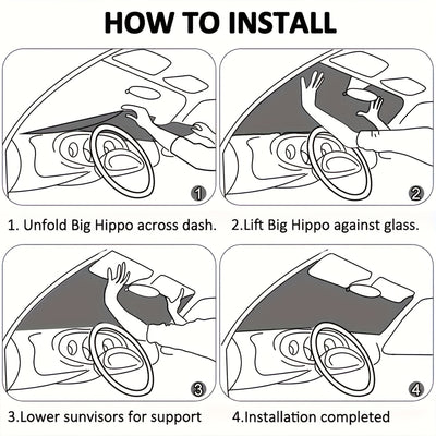 Protect Your Car with the Wolf Windshield Sunshade: The Ultimate Universal Sunshade for All Vehicles!