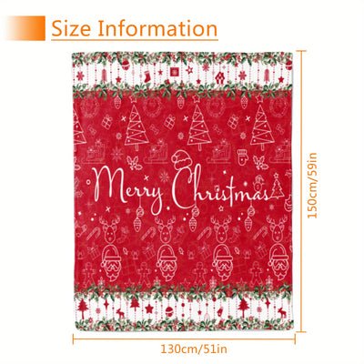 Cozy Up with our Christmas Themed Blanket: The Perfect Multi-Purpose Gift for All Seasons