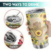 Stylish and Insulated: 20oz Sunflower Design Tumbler - Perfect Stainless Steel Travel Coffee Mug with Lid; Ideal Sunflower-Themed Gifts for Women and Moms!