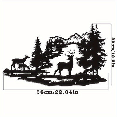 Enchanting Forest Elk Metal Art Wall Decoration: Captivate Your Home with an Artistic Touch