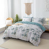 3-Piece Green Printed Duvet Cover Set: Luxurious Comfort with a Touch of Elegance(1*Duvet Cover + 2*Pillowcases, Without Core)