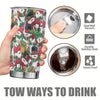 20oz Festive Christmas Cup: Stainless Steel Tumbler with Hilarious Prints - Double Wall Vacuum Insulated Travel Mug for Memorable Holiday Gifting to Loved Ones