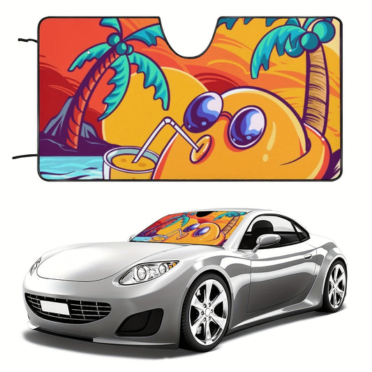 Stay cool and comfortable in the vehicle with this Car Windshield Sunshade. Its octopus-style design blocks 99% of harmful UV rays while providing superior coverage and protection from sun glare. Its lightweight, foldable construction makes it easy to store and transport.