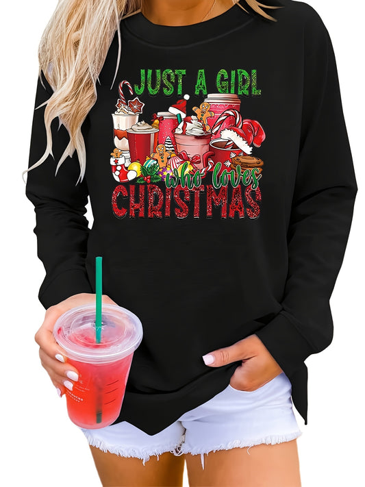 This Festive Christmas Graphic Letter Pattern Sweatshirt is perfect for keeping warm and cozy this winter. The festive pattern and Crew Neck make it the perfect addition to any Woman's wardrobe. Soft and comfortable, you'll be stylish and comfortable all season long.