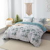 3-Piece Green Printed Duvet Cover Set: Luxurious Comfort with a Touch of Elegance(1*Duvet Cover + 2*Pillowcases, Without Core)