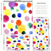 Whimsical Watercolor Polka Dot Bathroom Set: Stay Stylish & Dry with 4pcs Waterproof Shower Curtain, Rug, and Toilet Lid Cover