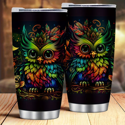 20oz Whimsical Owl Tumbler: A Stylish Stainless Steel Travel Mug for Women, Perfect Gift for Teachers