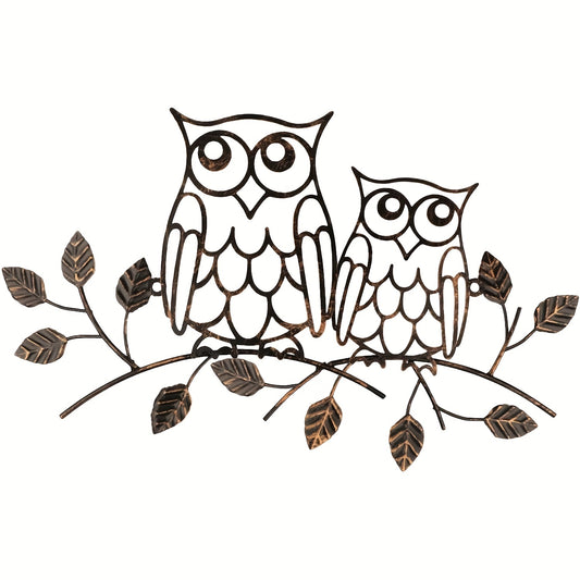 Whimsical Metal Art Owl Wall Decor: Perfect Home and Garden Decor Piece for Indoor and Outdoor Spaces