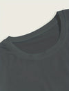 Casual Solid Color Slightly Stretch Round Neck Tee: A Must-Have Cotton T-Shirt for Spring/Summer Wardrobe