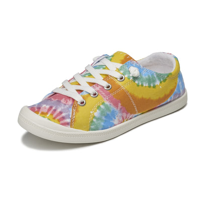Trendy Colorful Tie-Dye Women's Canvas Shoes - Comfortable and Stylish Low Top Shoes