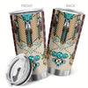 Indian Symbol Stainless Steel Tumbler: Stylish Insulated Travel Mug for Coffee, Tea, and More!